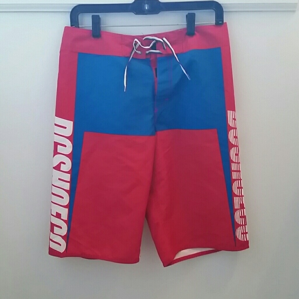 DC Board Shorts in Red, White & Blue Size …